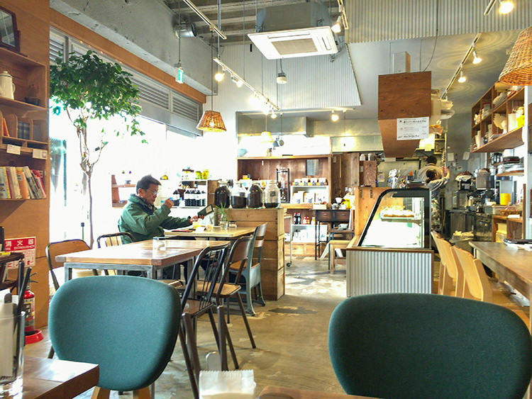 モリスケ店内のカフェスペース