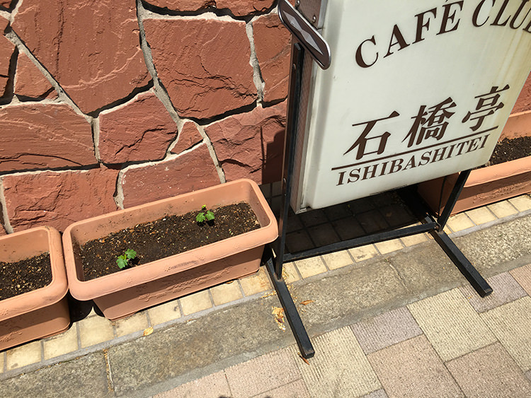 荻窪　カフェクラブ石橋亭の看板