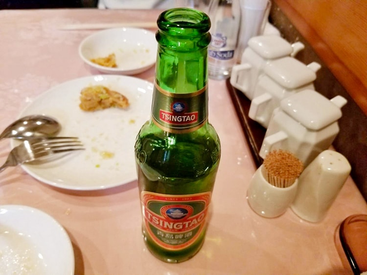 北京遊膳の青島ビール