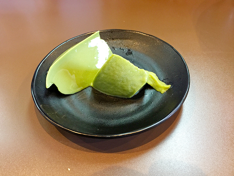 麺彩房の抹茶プリン