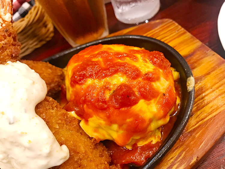 キャロットのチーズハンバーグ