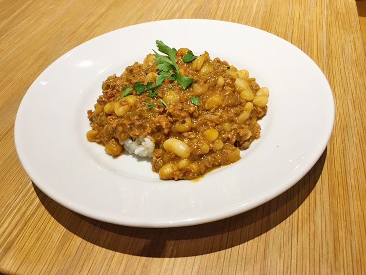 武蔵野カンプスのラムひき肉とお豆のキーマカレー