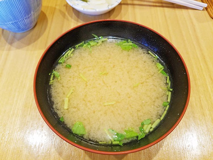 日本橋天丼　金子屋の味噌椀120円