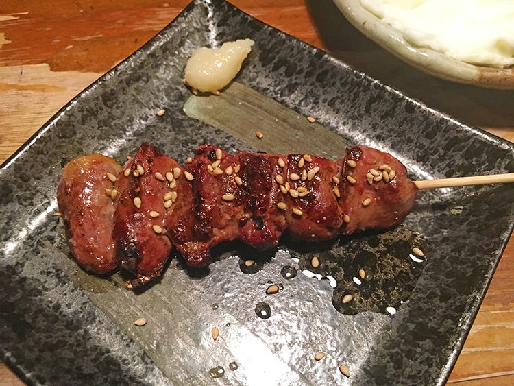 炭屋五兵衛の鶏ればスタミナ串