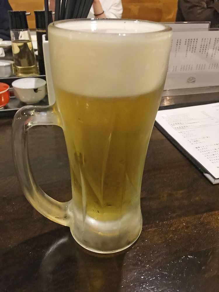 野方餃子の生ビール