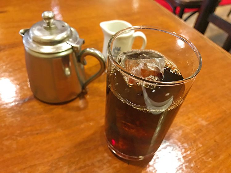 洋食のみかさのランチ後のアイスコーヒー