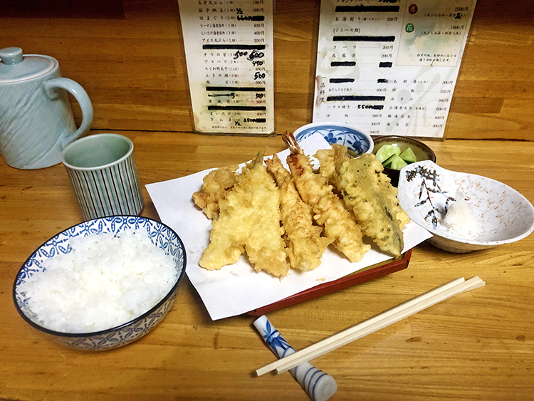 天ふねの上天ぷら定食