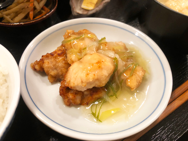 瓜坊の定食屋さん＆お惣菜 お弁当のカジキマグロの竜田揚げ長ネギあんかけ定食