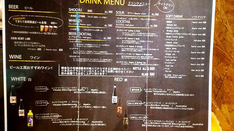 中野ビール工房のクラフトビールのラインナップ