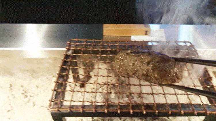 挽肉と米の焼きたてのハンバーグ