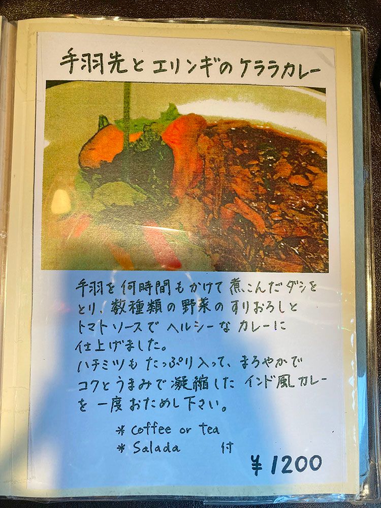 moreの手羽先とエリンギのケララカレー