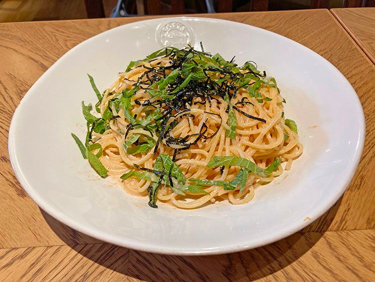 青じそと明太子のパスタ