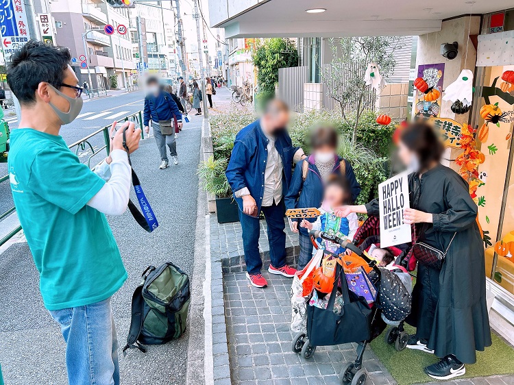 ハロウィン写真撮影の様子