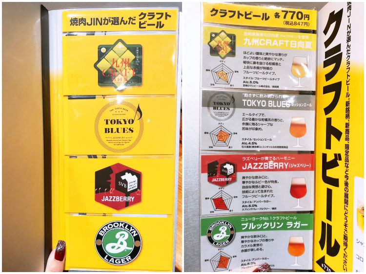 「焼肉JIN TOKYO」のメニュー