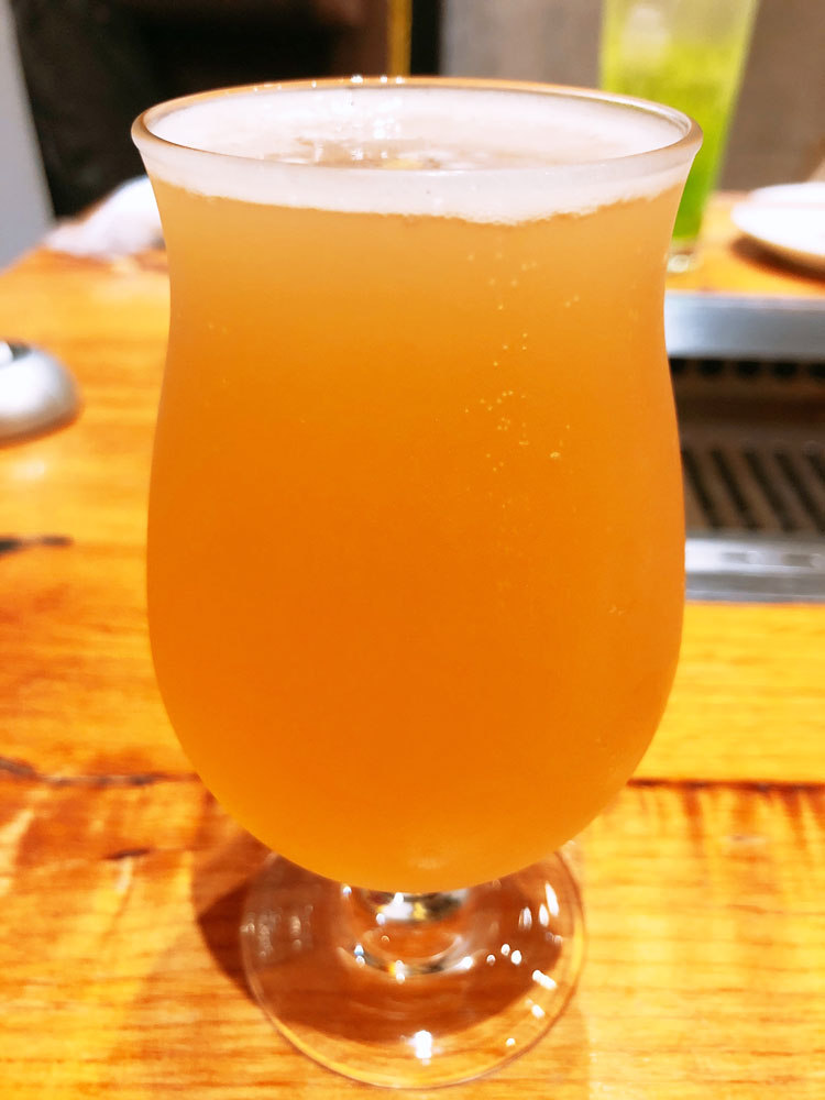 「焼肉JIN TOKYO」のビール