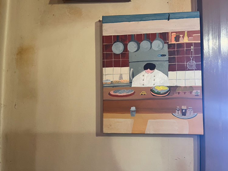 「HiyaChu」の店内に飾られている絵