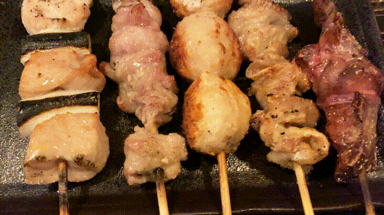 「鳥武」の焼き鳥GIF