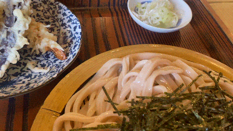 手打ちうどん鷹の天ざる肉汁うどん