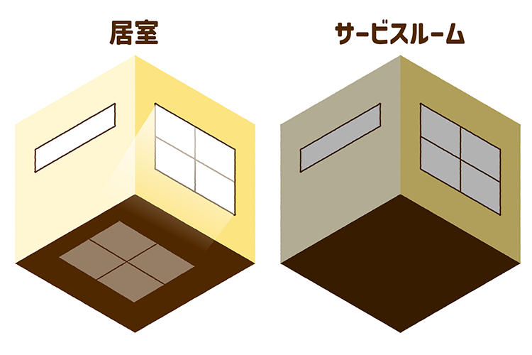 居室とサービスルームの違い