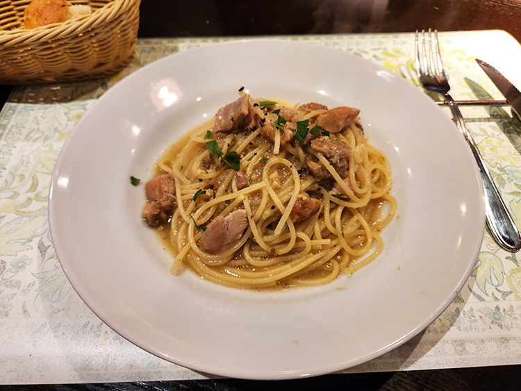 「ACCOGLIENTE 」のスパゲッティ