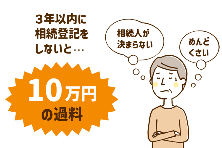 3年以内に相続登記をしないと10万円の過料