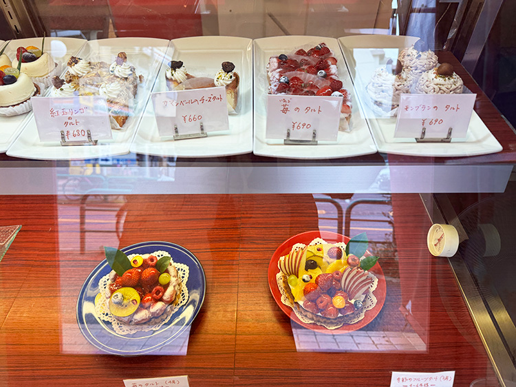 「タルト専門店 Anglaise」のショーケース