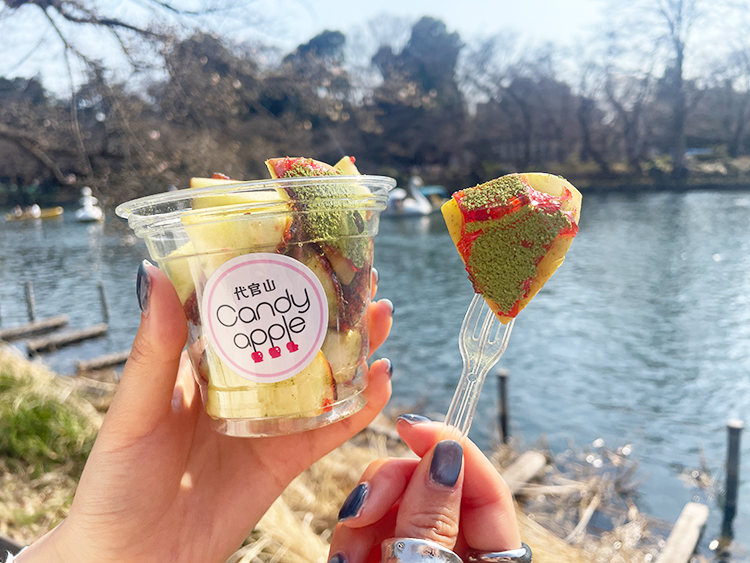 「代官山Candy apple 丸井吉祥寺店」の宇治抹茶りんご飴