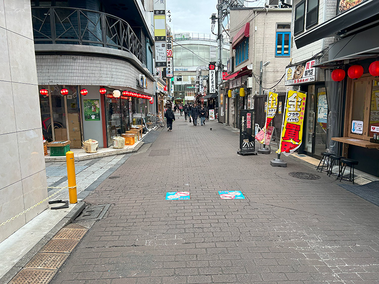 「東京たらこスパゲティ 吉祥寺店」までの道