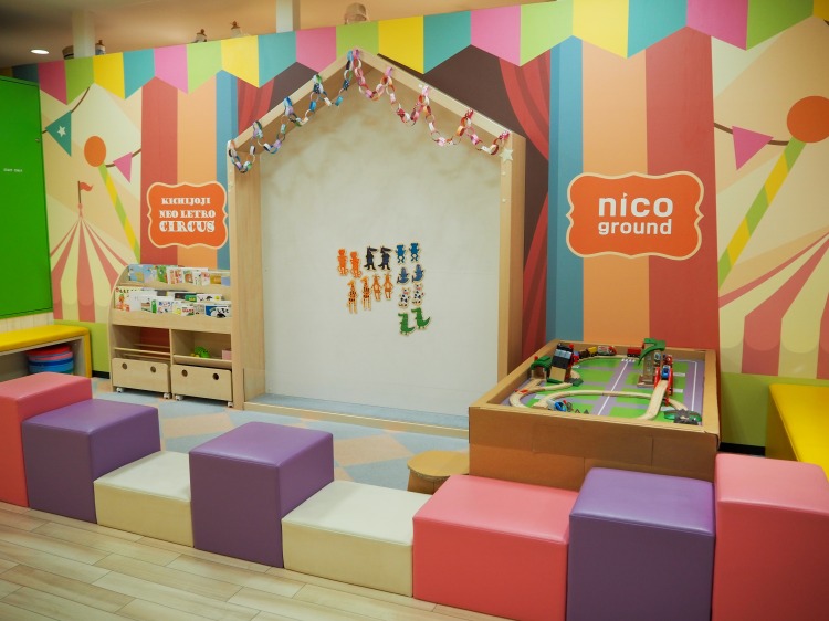 NICOPA＆nico ground 吉祥寺店の柔らかマットのコーナー