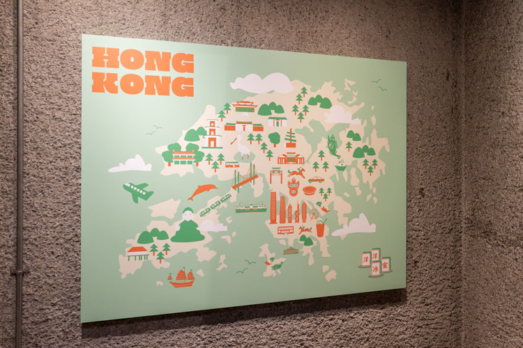 「洋洋冰室」の香港観光地マップ