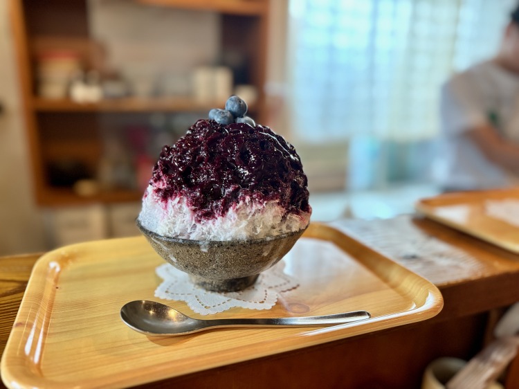 たいやきそらのブルーベリーかき氷