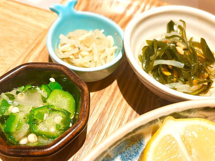 「荻窪 もがめ食堂」小鉢3種