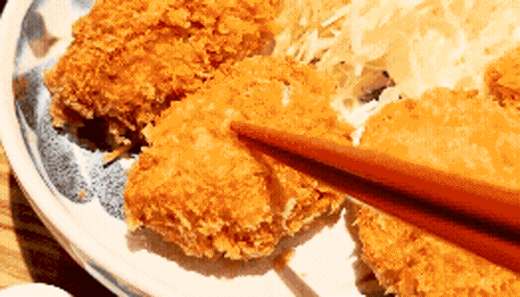 「荻窪 もがめ食堂」まぐろカツGIF