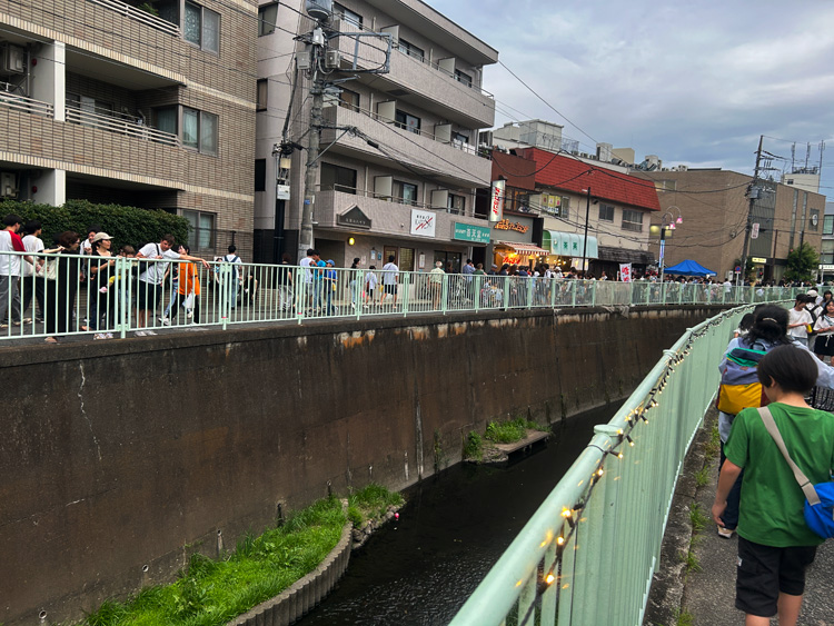 久我山ホタル祭りの神田川沿い
