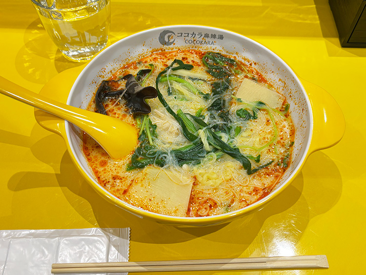 ココカラ麻辣湯の辛口麻辣湯