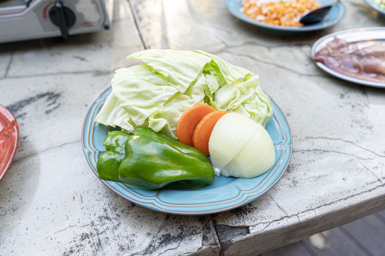 「井の頭テラス HONOO」の野菜盛り合わせ