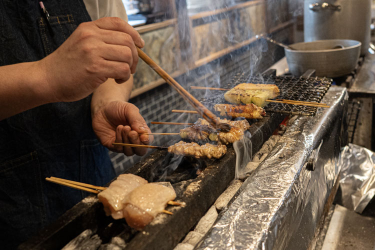 「焼鳥 七転八起」の焼き鳥