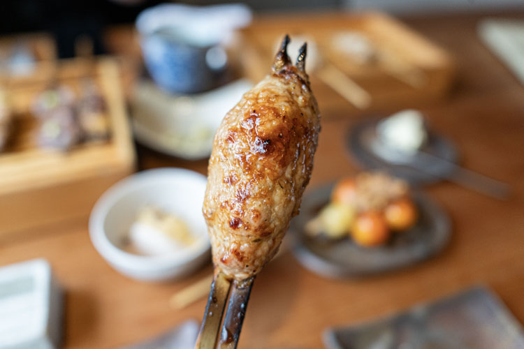 「焼鳥 七転八起」のつくね