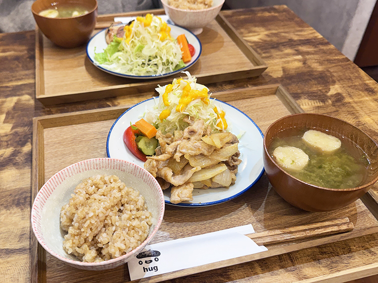 「ギャラリー食堂 hug」豚のしょうが焼き定食
