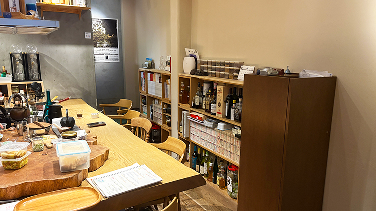 「Organic Cafe ゆきすきのくに」カウンター席